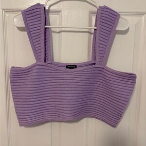 wild fable Lilac Ribbed Crop Tank with Wide Straps